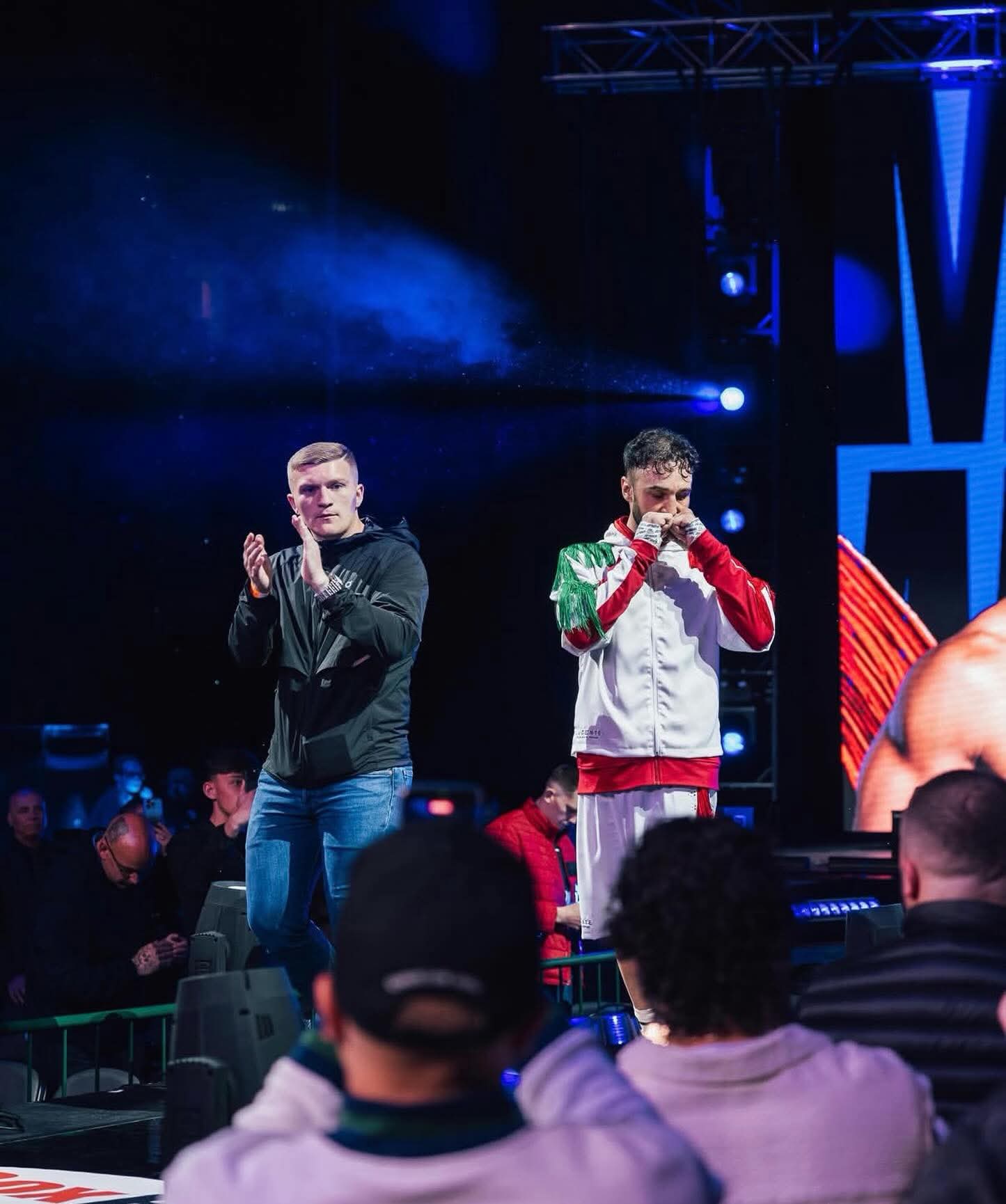 Paulie Malignaggi Walks Out with Campbell Hatton in Honour of Ricky