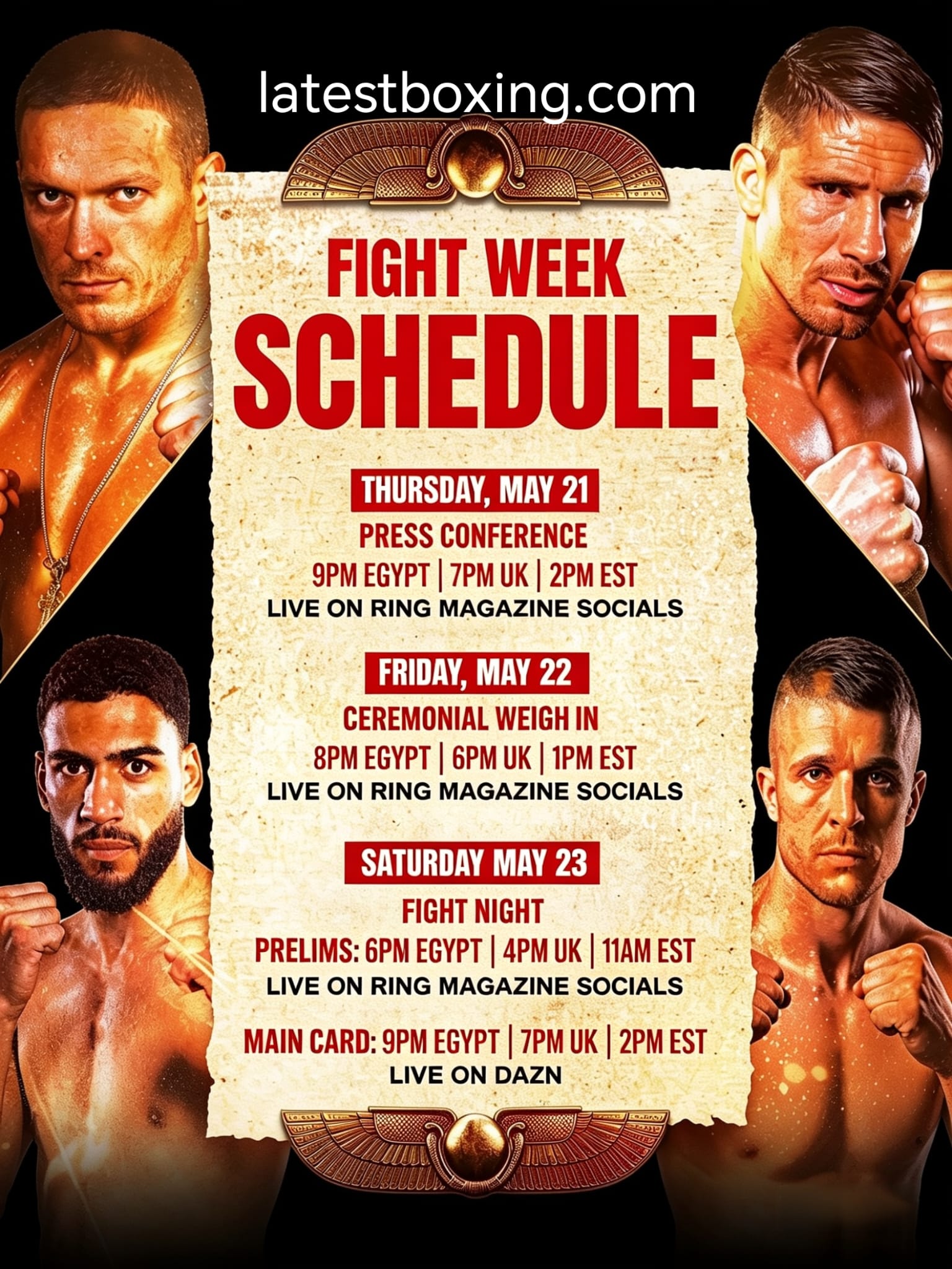 When Titans Collide Beneath the Pyramids: A Fight Night for the Ages