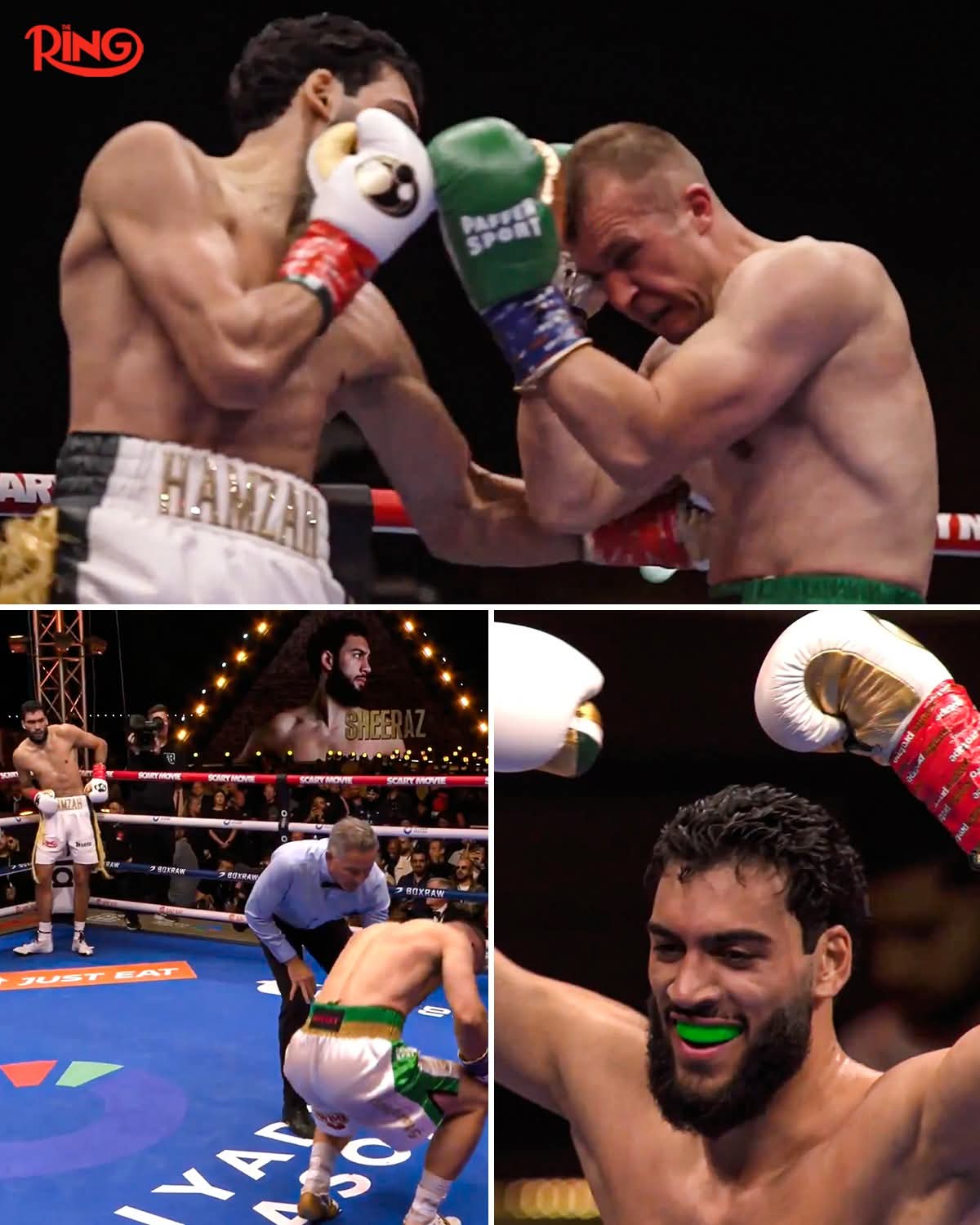 Hamzah Sheeraz destroyed Emir Begic in two rounds to win the vacant WBO super middleweight world title in Cairo, Egypt,