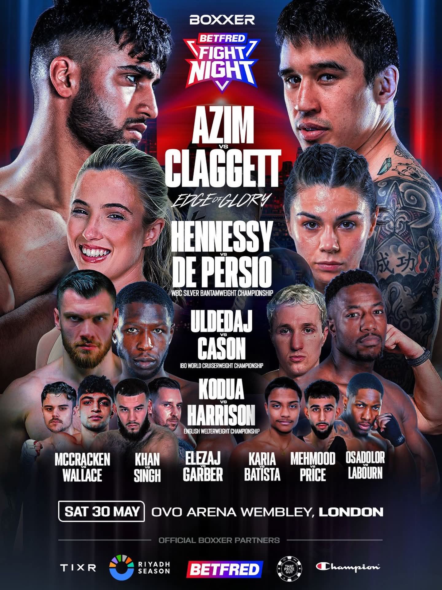 Weigh-In Results: Azim vs Claggett Ready for Wembley Firefight