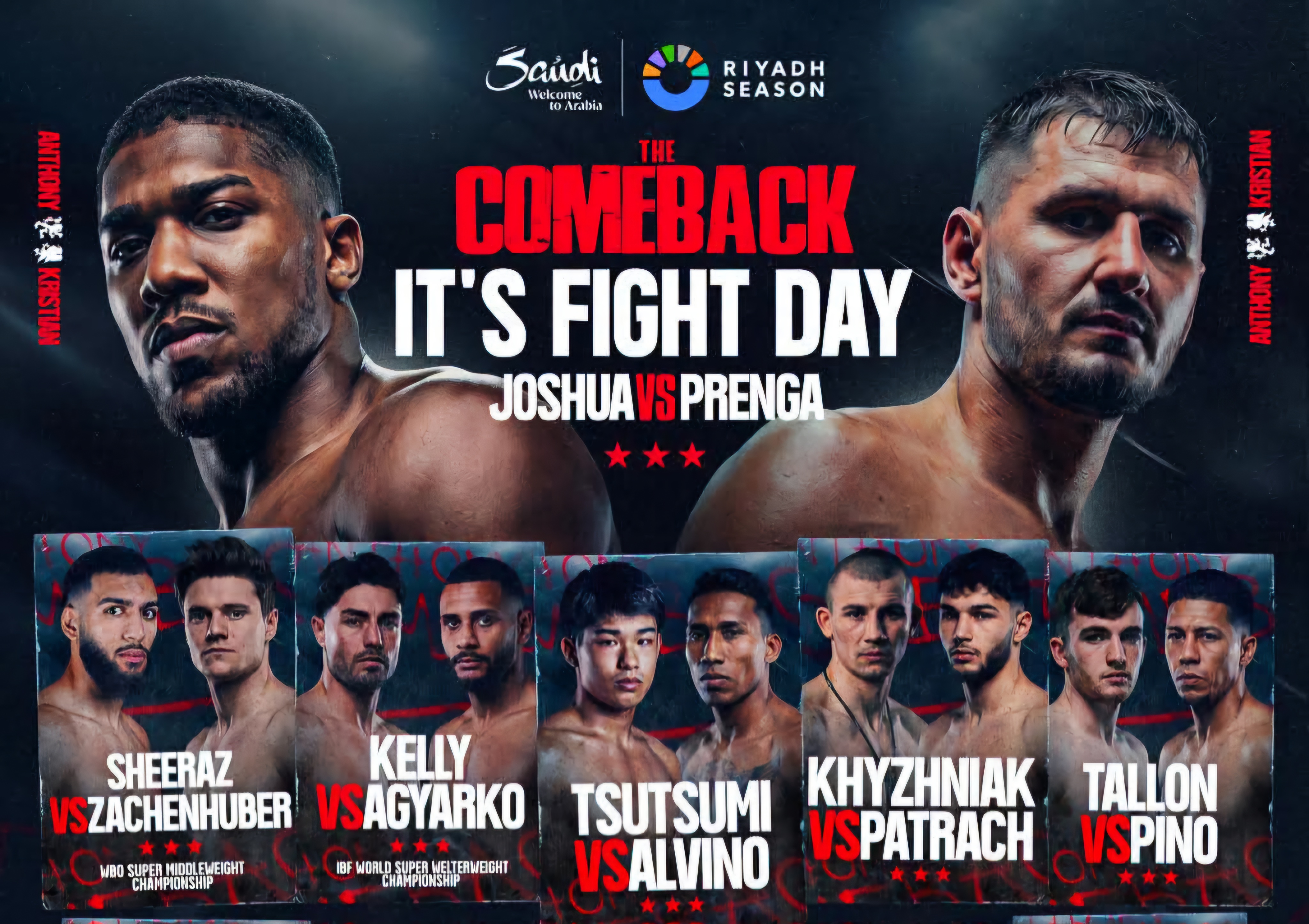 Heavyweight Drama and World Title Defences Light Up Global Boxing Tonight